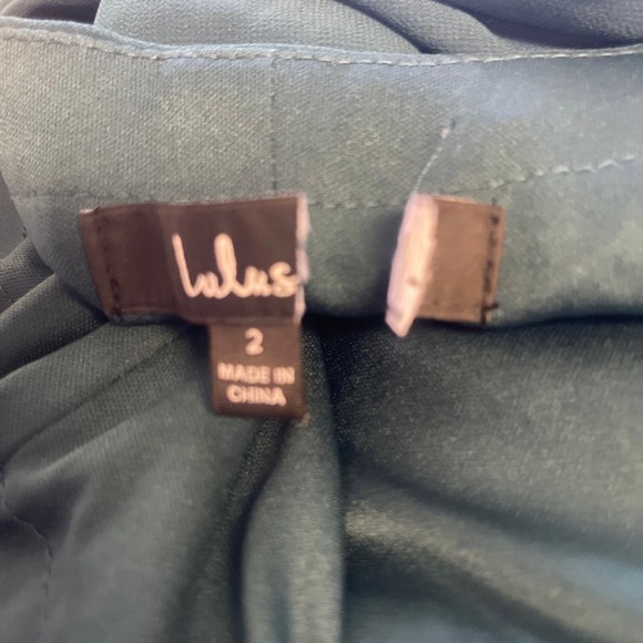 LULU'S SZ 2 XS Captivated Emerald Green Maxi Bridesmaid Dress - Picture 7 of 7